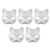 3/5pcs Paper Blank White Mask Halloween Cosplay Cat Fox DIY Paintable Half Face Mask Animal Costume Party Decorate Craft Prop