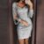Women’S Sexy Sequin Fringe Long Sleeve Buttock Nightclub Party Dress V Neck Elegant Slim Vestido Dresses For Ladies Clubwear
