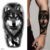 Black Forest Temporary Tattoos Men Women Tiger Wolf Death Skull Fake Tattoo Sticker for Hand Arm King Animal Tatoo Pattern