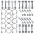 Body Piercing Jewelry 14G Stainless Steel Nose Ear Belly Lip Tongue Ring Captive Bead Eyebrow Bar Piercing Lot Jewelry for Sexy