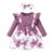 Dress For Kids 3 Months – 3 Years old Birthday Korean Style Long Sleeve Cute Floral Princess Formal Dresses Ootd For Baby Girl