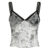 CIBBAR Harajuku Print Sleeveless Crop Top Casual Patchwork Mesh V Neck Camisole Women Summer Cute Vest Y2k Aesthetic Ladies Tees