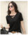 Sexy V-neck Solid Design Short Sleeve Tops Korean Casual Trendy Top Women New 2024 Summer Popular T Shirt for Women
