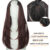 Synthetic Long Straight Hair Extensions 22 Inch Clip In Hair Extension V Shape Heat Resistant Hairpieces Hair Clips Hair Accesso