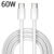 65W USB C PD Fast EU US Wall Charger for iPhone 15 Pro Max 15 Plus USB-C to Type-C Quick Charging Cable 1m C to C Cord