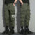Men’s Aarmy Green Cargo Pants Casual Hip Hop Hit Color Multiple Pockets Trousers Streetwear Sweatpant Pant Brand Male Size M-5XL