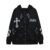 Europe and the United States Autumn and Winter Hoodie Embroidered Cross Fire Jacket Plus Cashmere Lovers Loose Sweater