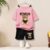 Summer Baby Clothes Set Children Boy Cartoon Bear Printed T-shirts and Shorts 2pcs Suit Kid Casual Top Bottom Outfits Tracksuits