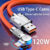 120W 7A Fast charging Type C Cable Rotation Elbow Cable for Game For Xiaomi Samsung Phone Charger Liquid Silicone USB C Cable