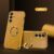 Plating Crocodile Texture Phone Case For Samsung Galaxy A55 A35 A25 A15 A05 A73 A72 A54 A53 A52 4G 5G Magnetic Finger Ring Cover