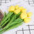 10-Piece Artificial Tulip Flower Bouquet – Real Touch Artificial Tulip Home Decor, Spring Flower Arrangement, Valentine’s Day De