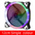 120mm Aurora computer chassis fan 12cm luminous LED color light mute cool RGB cooling fan wholesale