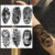 6Pcs/Pack Waterproof Disposable Animal Tattoo Stickers Wolf Tiger Temporary Tattoos for Men and Women Hand Arm Body Art