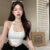 Comfortable and close fitting Open back Slim fitting top Suspender Short Sleeveless With chest pads Clothing female