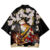 Flower Cat 3D Graphic Print Men’s Spring Summer Shirt, Japanese Kimono, Retro Men’s Casual Cardigan Top, Creative Gift for Man