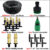 15M-30M Outdoor Misting Cooling System Garden Irrigation Watering 1/4” Brass Atomizer Nozzles 4/7mm Hose for Patio Greenhouse