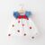 Summer girl dress baby girl small flying sleeves denim top with patchwork strawberry embroidery mesh suspender princess dress