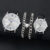 4PCS/Set Couple’s Watches Fashion Roma Dial Leather Band Quartz Watch Heart Bracelets Set