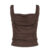 Cuteandpsycho Basic Sexy Women’s Tank Top All-matck Solid Sleeveless Fashion Cute Crop Clothes Square Collar Slim Chic Folds Tee