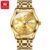 OLEVS Quartz Watch for Men Luxury Diamonds Gold Watch Waterproof Luminous Stainless Steel Business Men’s Quartz Watch Mens Watch