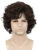 Short Brown Natural Curly Wave Hair For Male Young Men Heat Resistant Fiber Synthetic Wigs