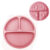 Baby Safe Sucker Silicone Dining Plate Solid Cute Cartoon Children Dishes Suction Toddle Training Tableware Kids Feeding Bowls
