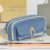 Cute And Convenient Canvas Pencil Case Large Opening Capacity for Student Supplies Cosmetics Travel Handbag 1pc