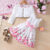 Kids Casual Clothing Sets Outfits for Girls Spring Summer 2024 New Toddler Floral Print Long Sleeve Coat Tank Dress Children