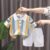 Boys Summer Pure Suit New Style Short Sleeve Shorts Cotton Two-Piece Children’s Striped Handsome Summer Children’s Suit