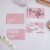 50pcs/pack Pink Thank You Card For Supporting Business Package Decoration “Gorgeous Thanks” Business Card Handmade With Love