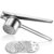 LMETJMA Stainless Steel Potato Ricer Manual Potato Masher With 3 Interchangeable Discs Fruit Juicer Lemon Squeezer KC0442