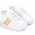 Baby Shoes Newborn Boys Sneaker Girls Two Striped First Walkers Kids Toddlers Lace Up PU Leather Soft Soles Sneakers 0-18 Months