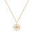 DIEYURO Stainless Steel Fashion Personality Geometric Zircon Necklace Shell Flower Pendant Hong Kong Style Clavicle Chain Gift