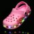 LED Flashing Girl Boy Kids Sneaker Hole Sandals First Walker Children’s Boots In Summer Hollow Baby Beach Shoes