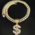 Men Women Hip Hop Dollar Pendant Necklace with 13mm Cuban Chain Hiphop Iced out pendants Necklaces Fashion Punk Jewelry Gifts