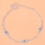Summer Beach Rhinestone Blue Evil Eye Ankle Bracelet for Women Bohemian Tennis Sandals Beach Anklet Jewelry Accessories Gift