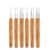 6 pieces hair crochet needles set 0.5MM size dreadlocks hair braiding tools for hair crocheting