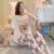 New Pajamas Homewear Suit Women’s Summer Short-Sleeved Long Pants Ladies Large Size Loose Leisure Homewear Two-Piece Set