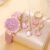 New 5pcs Set Watches Women Leather Band Ladies Watch Simple Casual Womens Analog WristWatch Gift Montre Femme