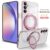 Plating Support Ring Magnetic Transparent Phone Case For Samsung Galaxy A55 A35 A25 A15 A05 S A54 A34 A24 A14 A53 A23 A52 4G 5G