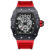 BINBOND Brand Men Watch Domineering Barrel Watch Curved Mirror Hollow Surface Sports Men Watch Silicone Quartz Wristwatch B8577