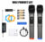 Wireless Microphone UHF Fixed Frequency 2 Channels Handheld Mic Micphone For Party Karaoke Professional Church Show Meeting