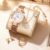 6 PCS New Women’s Fashion Digital Rhinestone Star Quartz Watch Luxury Atmosphere Butterfly Jewelry Bracelet Birthday Gift Set