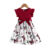 Set For Kids Girl 3-7 Years old Ruffled Sleeve Butterfly Floral Tulle Cute Princess Formal Dresses with Belt Ootd For Baby Girl