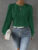 2023 Fall New Casual Solid Round Neck Long Sleeve Shirts White Women’s Blouses
