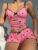 Sexy Women’s Pajama 2pcs Set Shorts Suit Print Underwear Pijama Lingerie Camisoles Tanks Nighty Ladies Loungewear Homewear