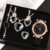 6pcs Women’s Quartz Watch Black Leather Quartz Watch and Love Jewelry Set Necklace Ring Earrings Bracelet Set