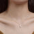 1PCS Simple Personality Geometric Lines Unknown Ring Interlocking Wedding Birthday Party Proposal Gift Collarbone Chain Necklace