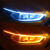 Dynamic 2 PCS DRL Car Flexible LED Daytime Running Lights Turn Signal Lamp Headlight Waterproof 30cm 45cm 60cm White Red Yellow