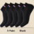 5 Pairs Thin Boat Socks Summer Blending Plain Color Mens Casual Breathable Sweat Absorbing Calibration